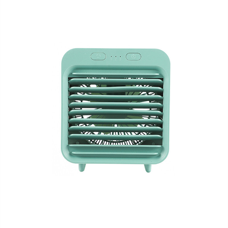Mini rafraîchisseur d'air USB Fraîcio posé sur le coin d'un bureau